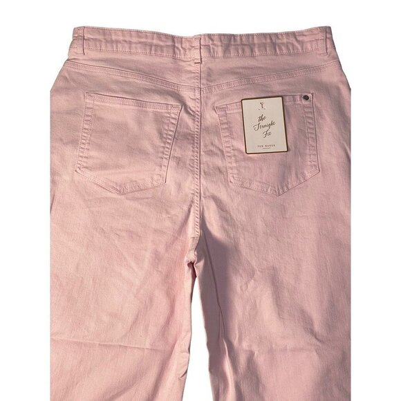 Ted Baker Womens Straight Leg Jeans Pink Stretch Cotton Blend Denim 34 New - Picture 5 of 11